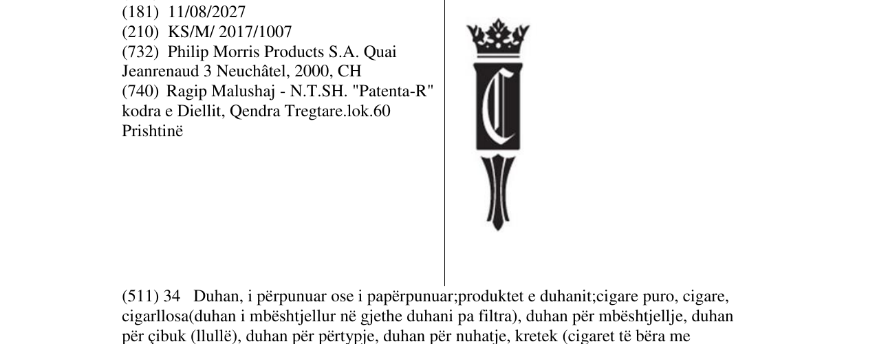 Zëri i markës Markë figurative në buletin