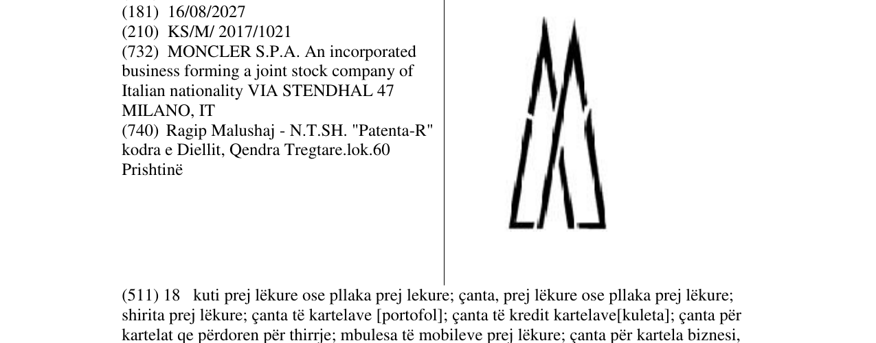 Zëri i markës Markë figurative në buletin