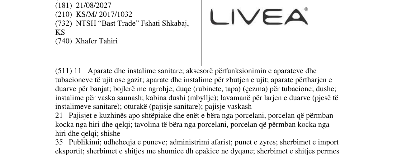 Zëri i markës Markë figurative në buletin