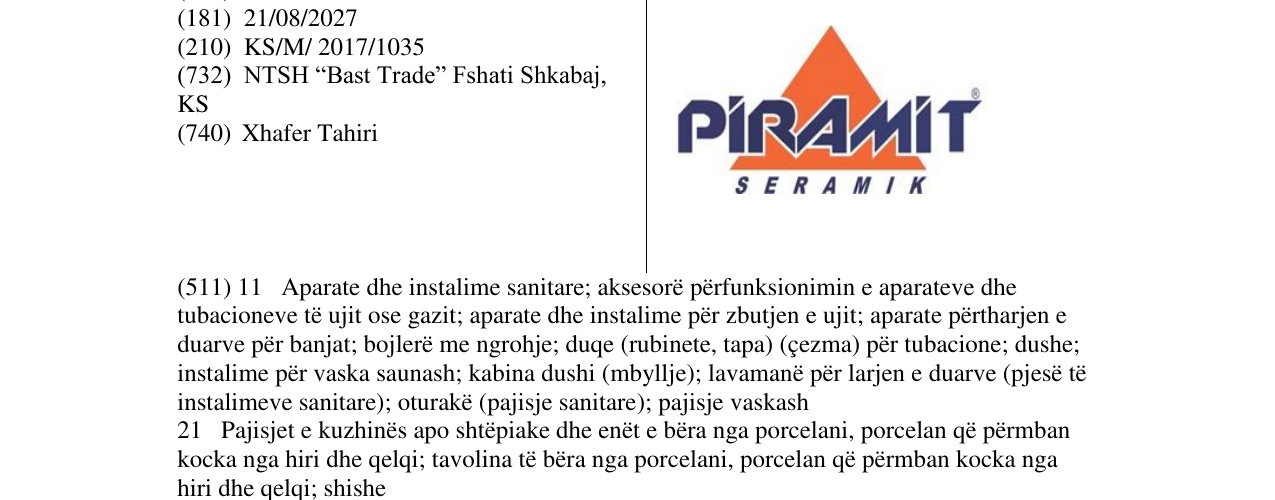 Zëri i markës Markë figurative në buletin