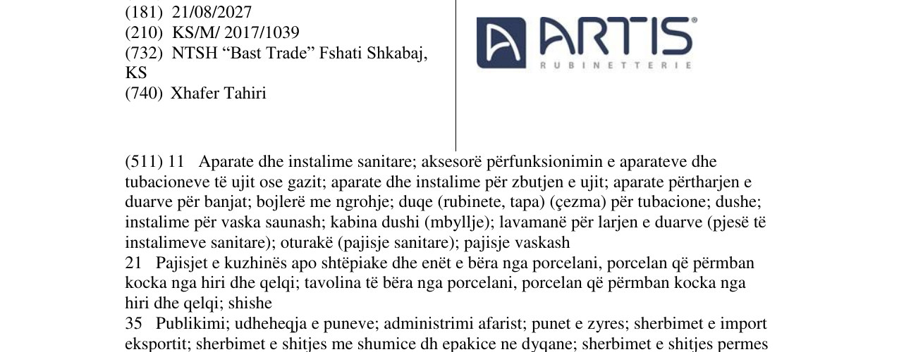 Zëri i markës Markë figurative në buletin