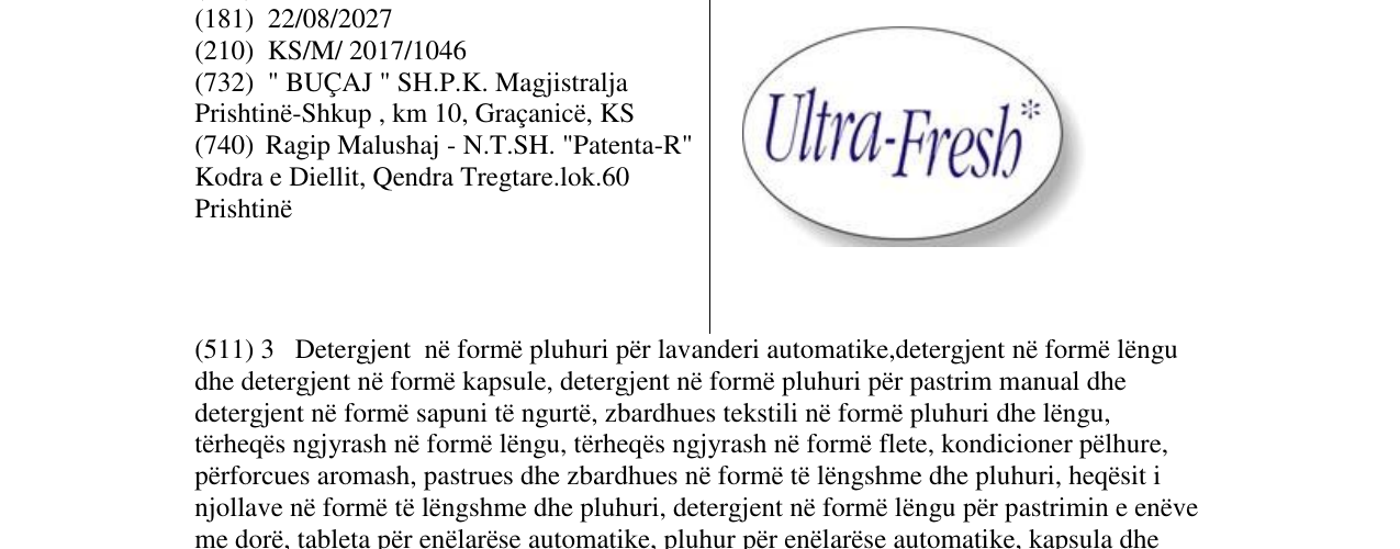 Zëri i markës Markë figurative në buletin