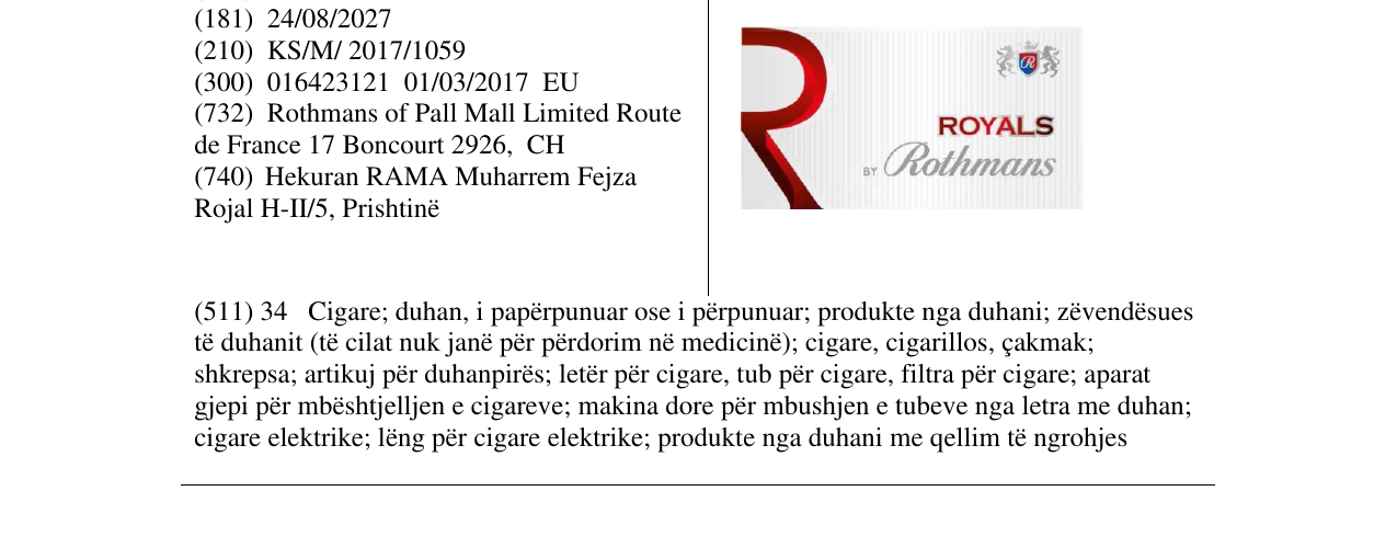Zëri i markës Markë figurative në buletin