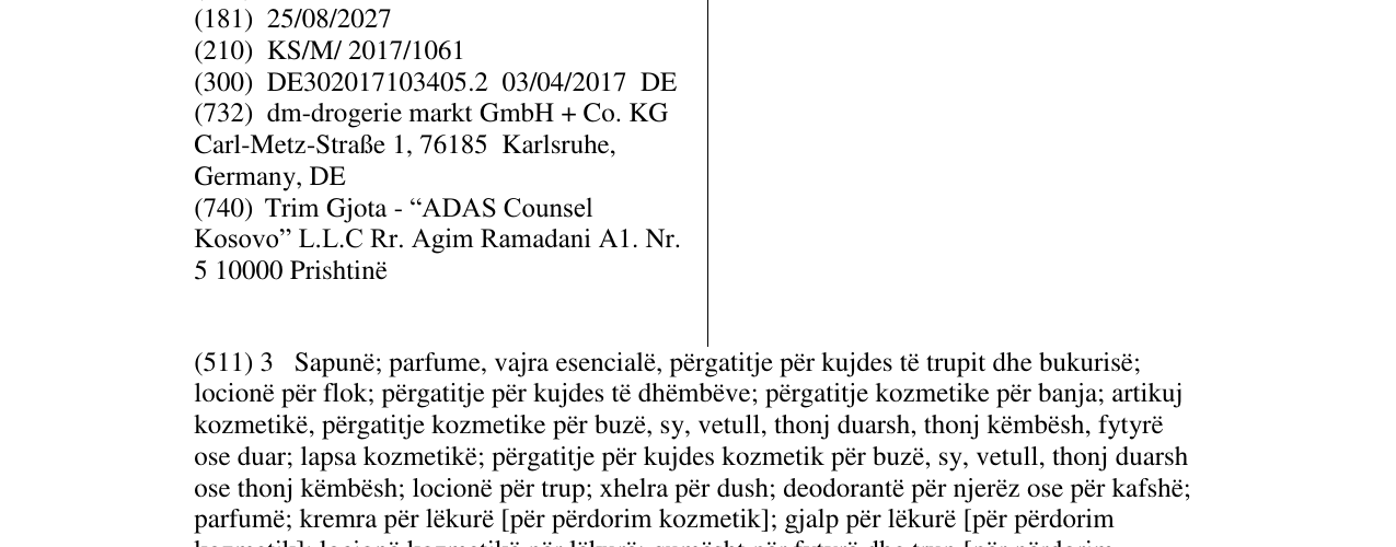 Zëri i markës t.I.U. në buletin
