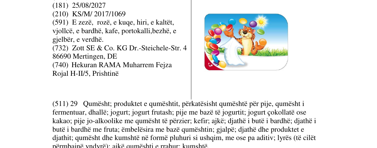 Zëri i markës Markë figurative në buletin