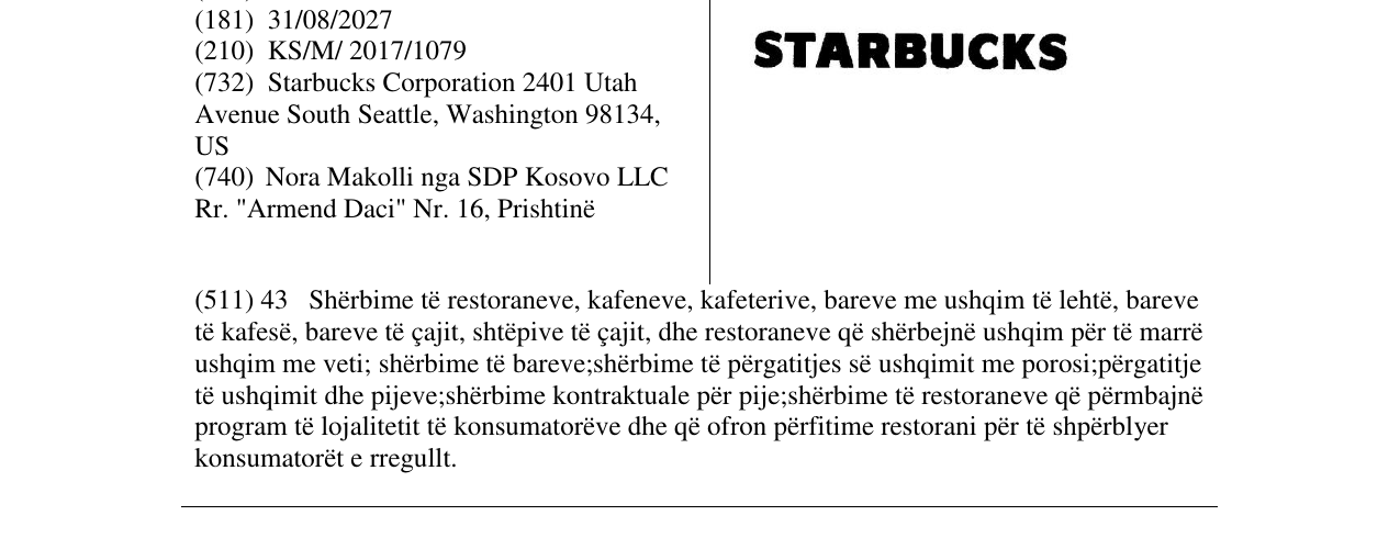 Zëri i markës starbucks në buletin