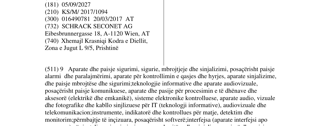 Zëri i markës Integral EvoxX në buletin