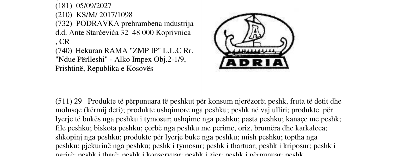 Zëri i markës Markë figurative në buletin