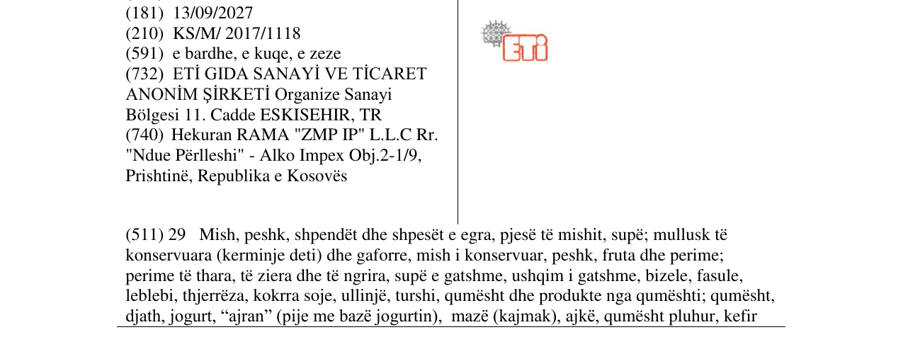 Zëri i markës Markë figurative në buletin