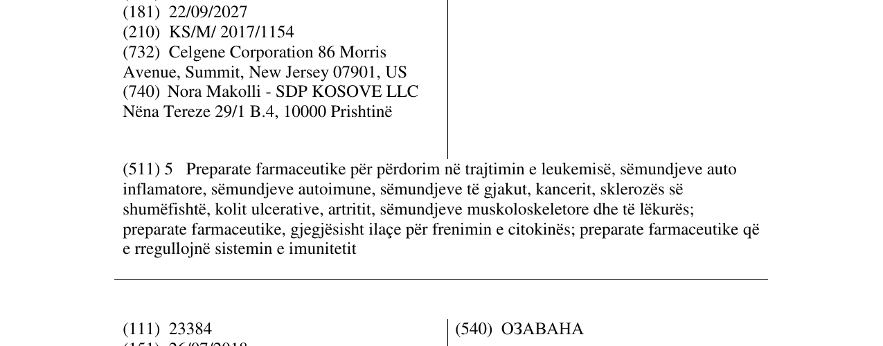 Zëri i markës ZEPOSIA në buletin