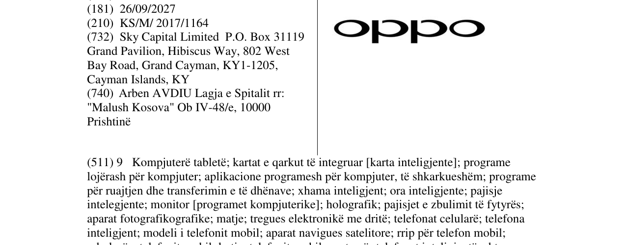 Zëri i markës oppo në buletin