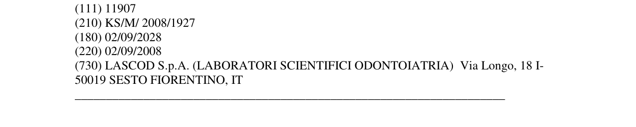 Zëri i markës LASCOD në buletin