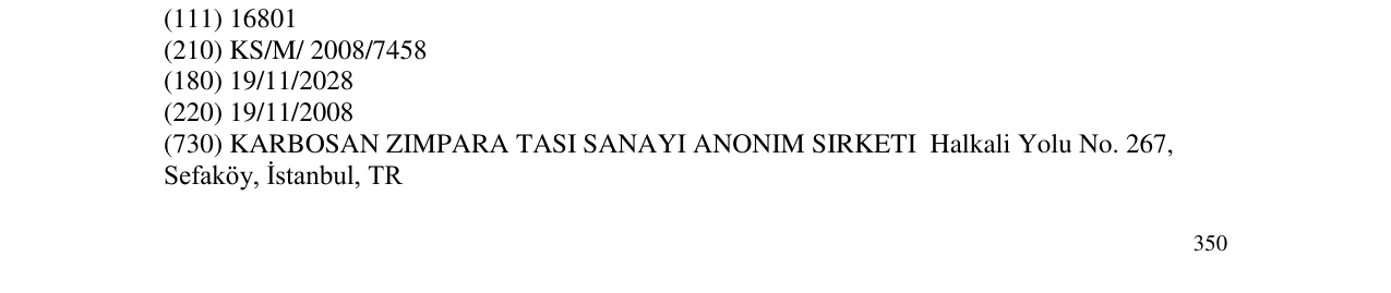 Zëri i markës Karbosan në buletin