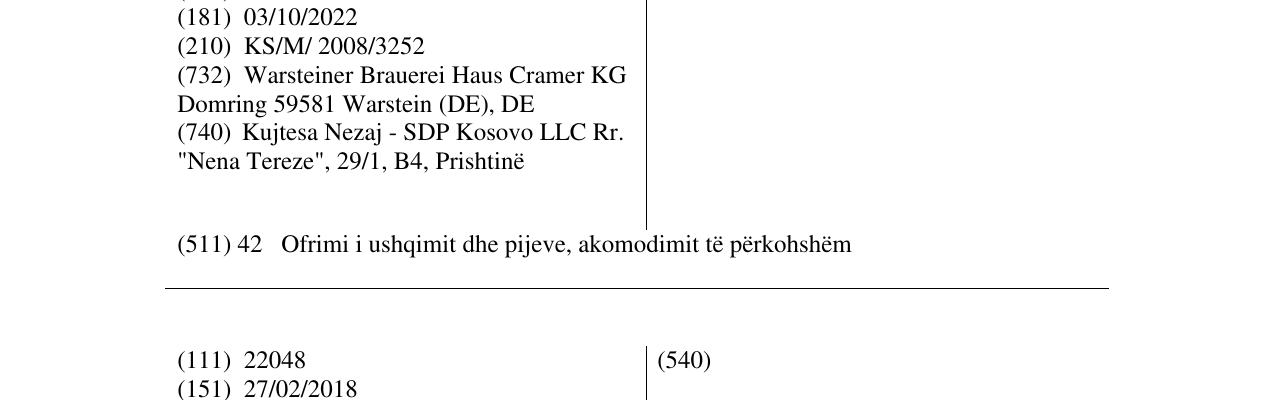 Zëri i markës Warsteiner në buletin