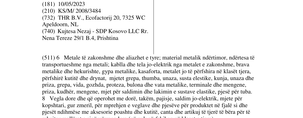 Zëri i markës SKANDIA në buletin