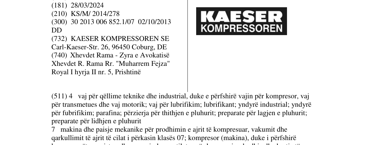 Zëri i markës KAESER KOMPRESSOREN në buletin