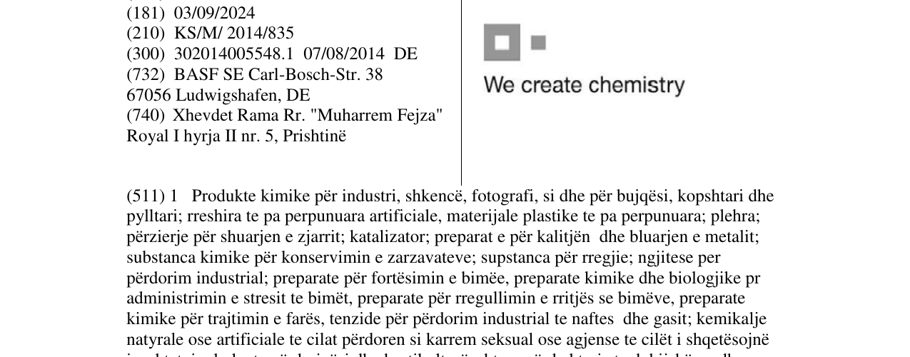Zëri i markës We create chemistry në buletin