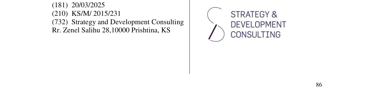 Zëri i markës STRATEGY & DEVELOPMENT CONSULTING në buletin
