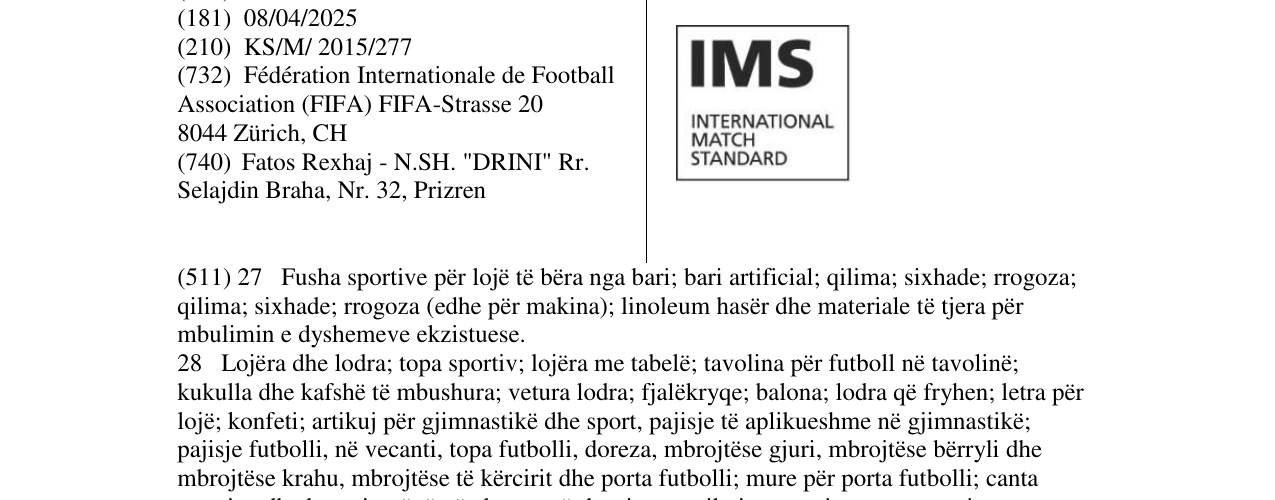 Zëri i markës IMS në buletin