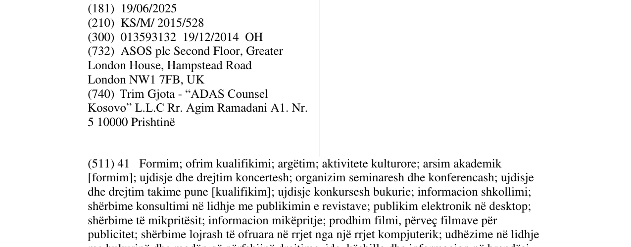 Zëri i markës ASOS në buletin