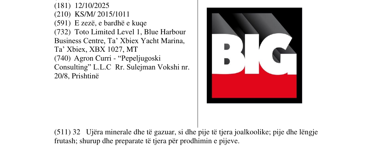 Zëri i markës BIG në buletin