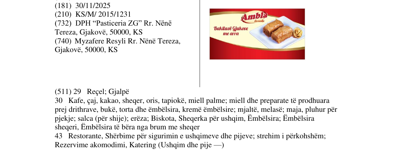 Zëri i markës Markë figurative në buletin