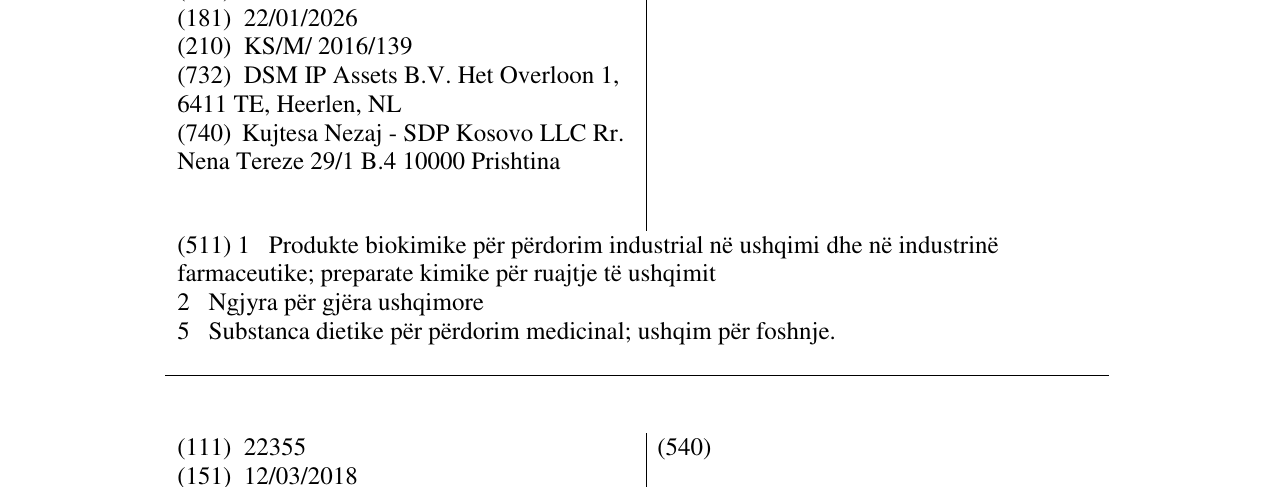 Zëri i markës CAROCARE në buletin