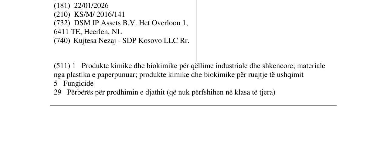 Zëri i markës DELVOZYME në buletin
