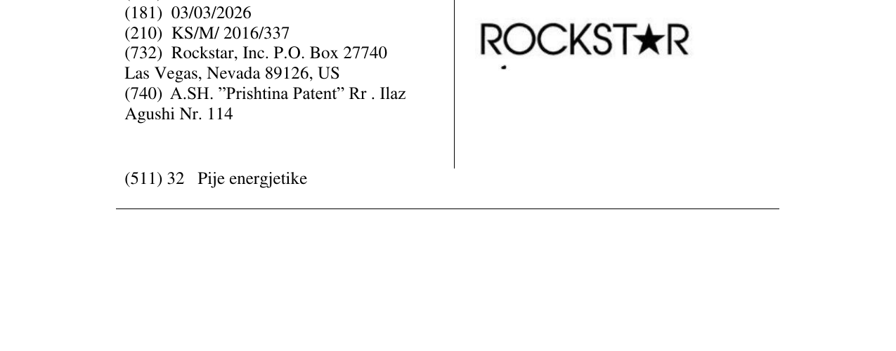 Zëri i markës ROCKST R në buletin