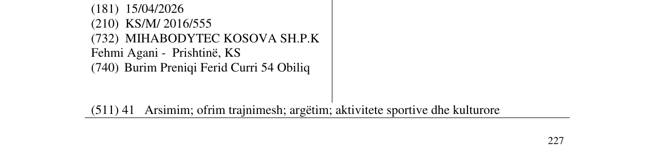 Zëri i markës BODYTEC në buletin