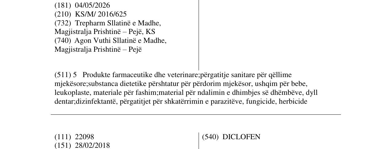 Zëri i markës ACT në buletin
