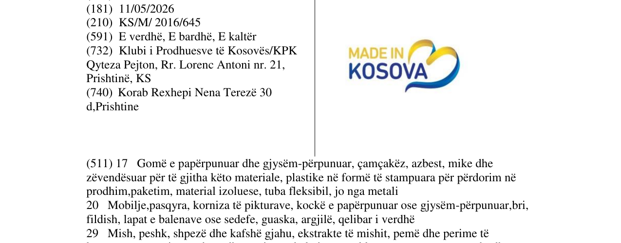 Zëri i markës MADE IN KOSOVA në buletin