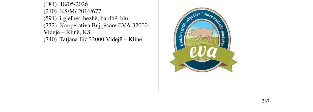 Zëri i markës eva në buletin