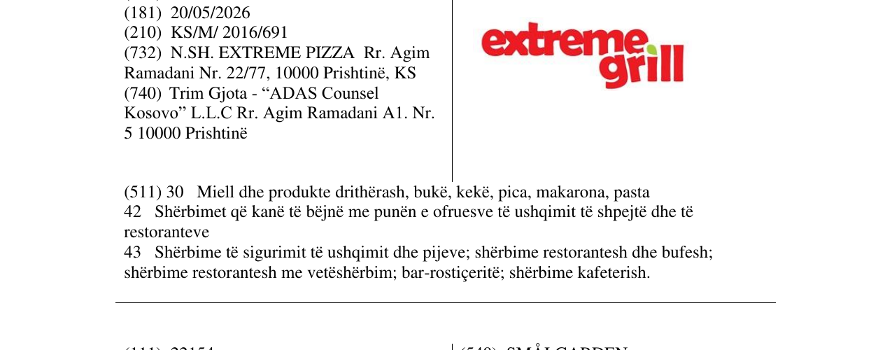 Zëri i markës extreme grill në buletin