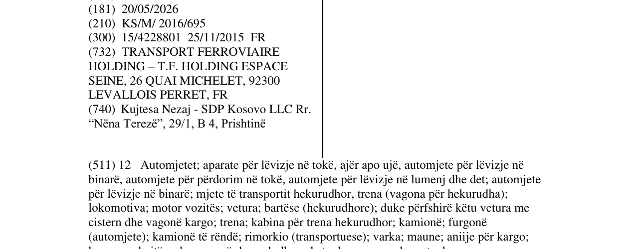 Zëri i markës FORWARDIS në buletin