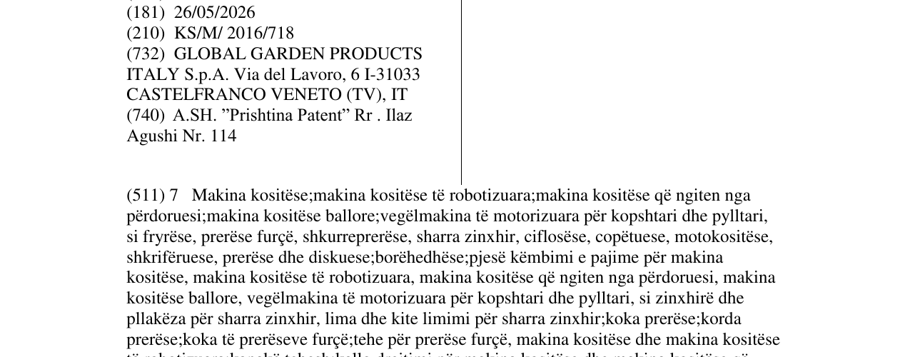 Zëri i markës STIGA në buletin