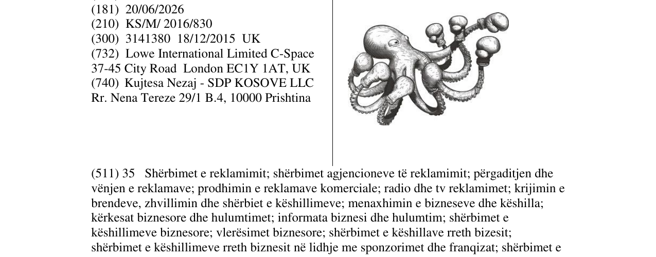 Zëri i markës Markë figurative në buletin