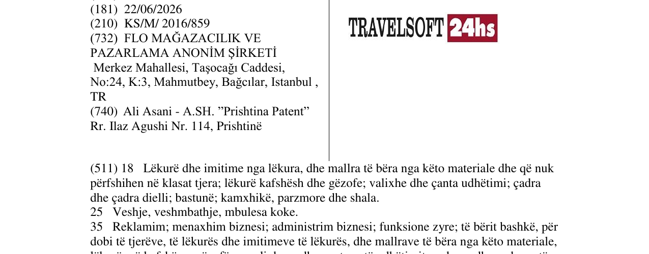Zëri i markës TRAVELSPFT 24hs në buletin