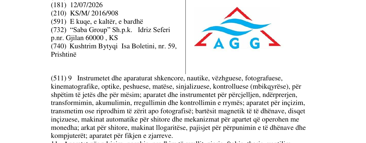 Zëri i markës AGG në buletin