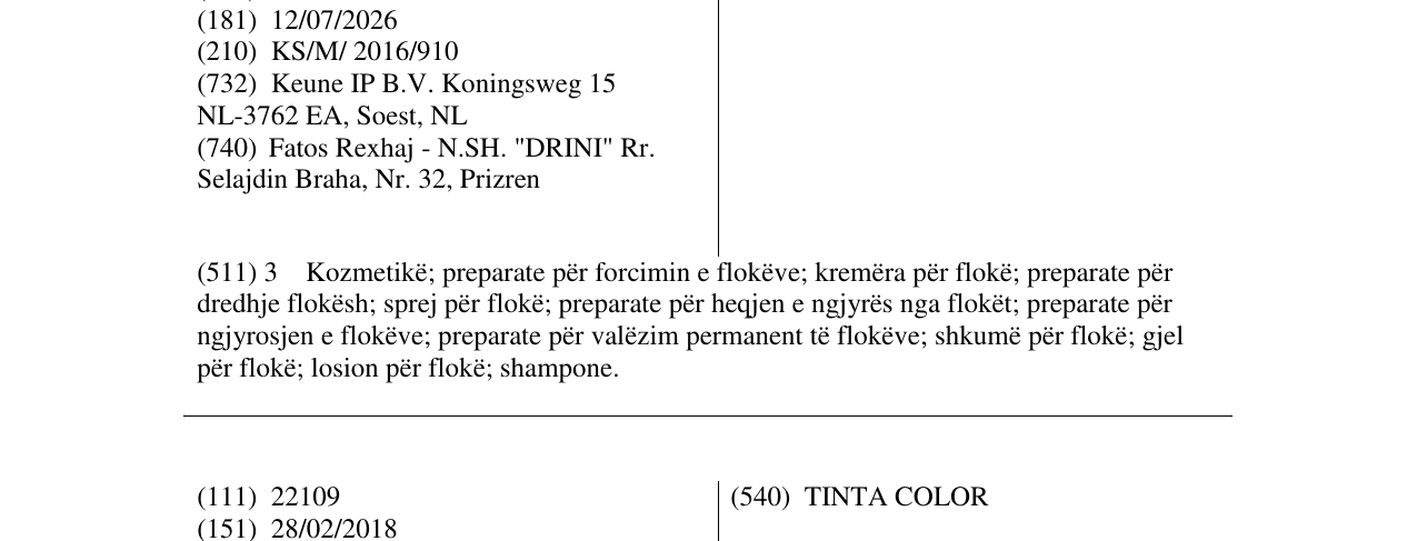 Zëri i markës KEUNE në buletin