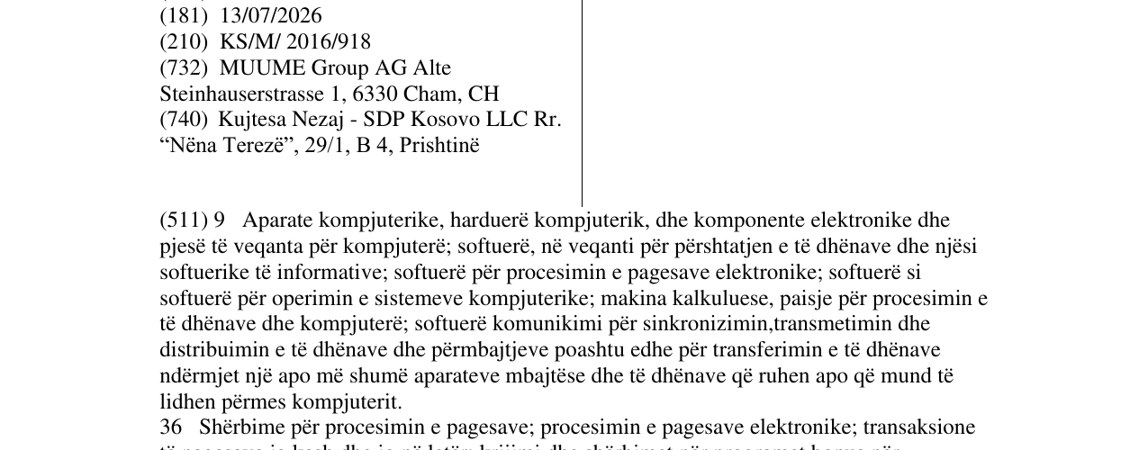 Zëri i markës MUUME në buletin