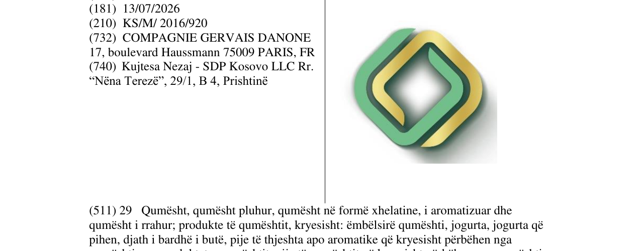 Zëri i markës Markë figurative në buletin