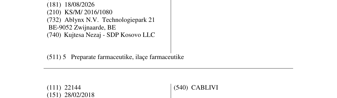Zëri i markës ELCAPSUR në buletin