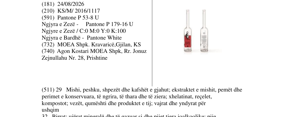 Zëri i markës KARL GEGA në buletin