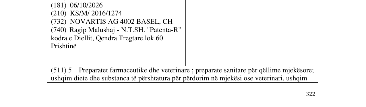 Zëri i markës NOVARTIS ACCESS në buletin