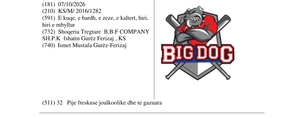 Zëri i markës BIG DOG në buletin