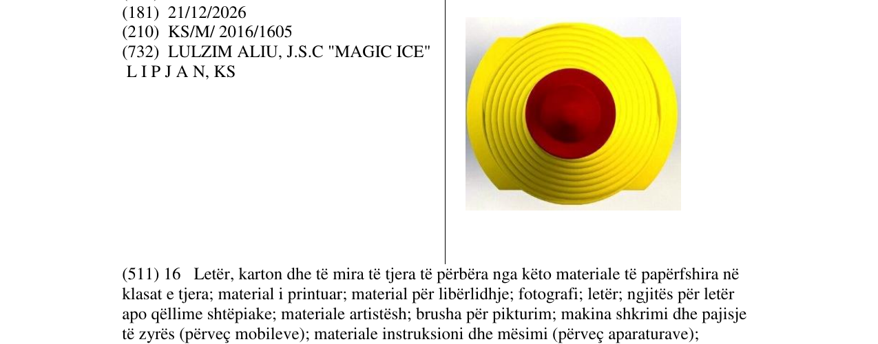 Zëri i markës Markë figurative në buletin