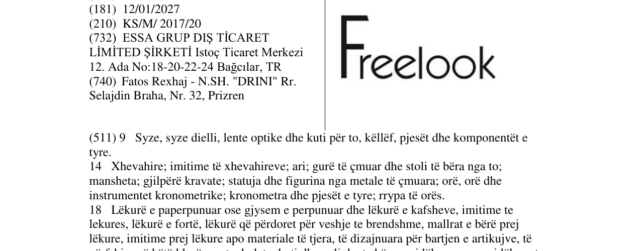 Zëri i markës Markë figurative në buletin