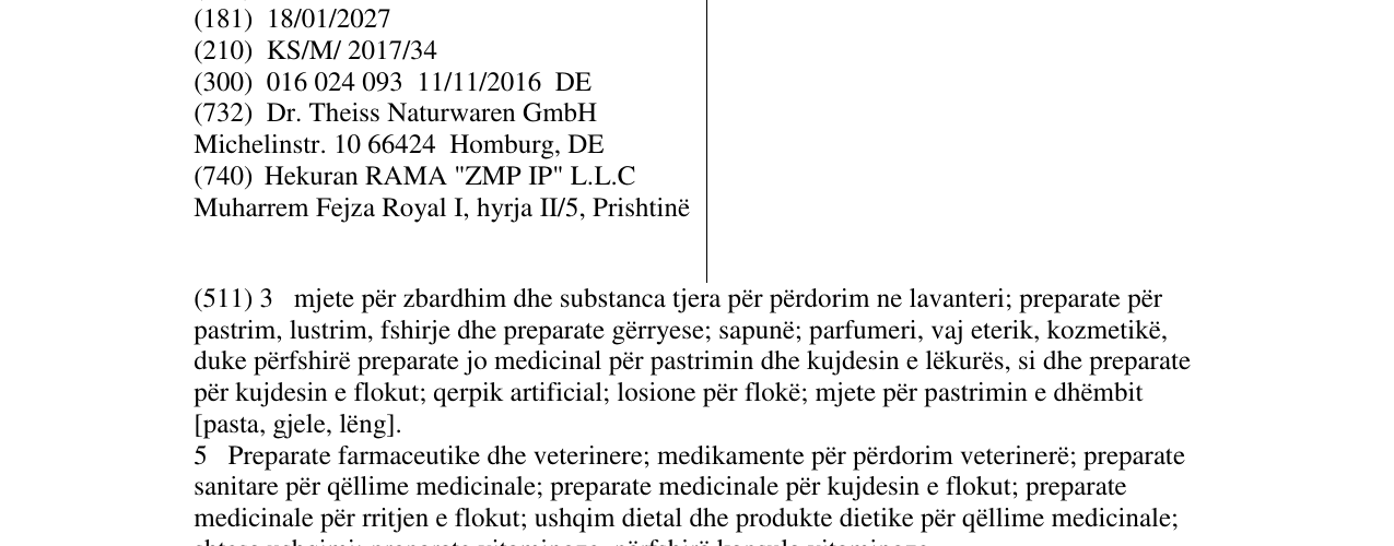 Zëri i markës Recupar në buletin