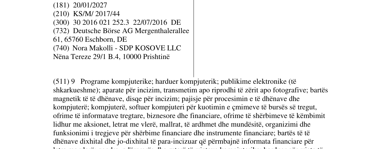 Zëri i markës EQUIANIS në buletin
